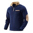 thumbnail image 4 of Ceisia Men's Regular-Fit Stand-Collar Half-Zip Color-Accents Polyester Pullover Gift, 4 of 9