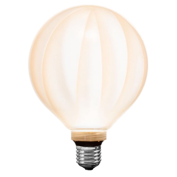 Festive Living Opaline Radiance G125 COB LED Filament Indoor/Outdoor Covered Patio Pendent Edison Replacement Bulbs, Warm White 2700K, E26 Medium Base, 3 Watt
