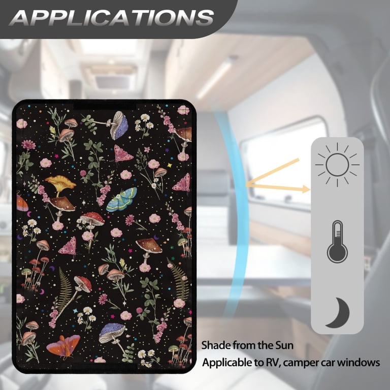 RV Door Shade Sun Blackout Cover – UV Protection – Fits Camper Trailer Windows