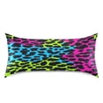 thumbnail image 3 of Leopard Print Colorful Pattern Standard Size Satin Pillowcase 20''x26'' Double-Sided Print Soft Wrinkle Resistant, 3 of 9