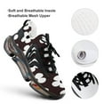 thumbnail image 4 of Black And White Floral Design Walking Shoes for Men Woman Lightweight Tennis Fashion Elastic Sports Shoes Cushion Basketball Shoes, 4 of 7