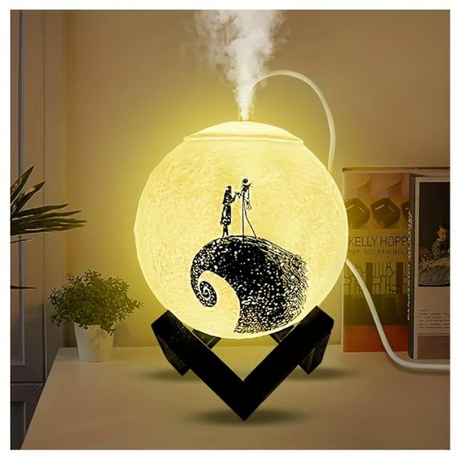 Chok 1 Piece Round Ball Creative Aroma Diffuser Night Light - Wearable Technology Smart Aroma Diffuser with Micro Humidifier Desktop Fountain Bedside Night Light Function White Color