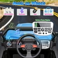 thumbnail image 3 of 24V 400W Kids Ride On Electric UTV Car with Remote Control, Ride on Toys with Advanced Center Panel, Music, Bluetooth, LED Lights, Gift for Boys Girls 3+, Blue, 3 of 9