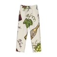 thumbnail image 4 of Disketp Grapes Bbottles Wine Men'S Pajama Pants - Ultra Soft Fleece Sleep And Lounge Pants (Size: S-Xxl), 4 of 9