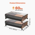 thumbnail image 3 of KFFKFF Under Bed Storage with Wheels, 25.6 x 18.1 x 7.1 inch Rolling Containers, Underbed Organizer with Lockable Wheels for Clothes, Shoes, Blankets, 2 Pack, 3 of 9