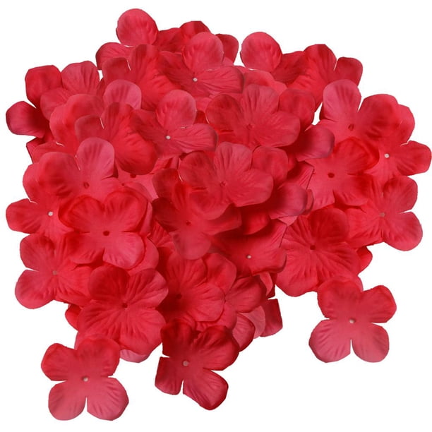 Pétalos de rosa, flores esparcidas, hojas decorativas, manualidades y artículos para el hogar. rojo