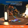 thumbnail image 4 of Eurhowing LED Camping Lantern with Flashlight, 10000mAh Rechargeable Foldable Tent Lamp, Outdoor Waterproof Emergency Light for Hurricane, Outages, Black, 4 of 15