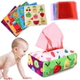 thumbnail image 1 of Caja de pañuelos YOGINGO Montessori para bebés, de 6 a 12 meses, con arrugas, 1 of 7