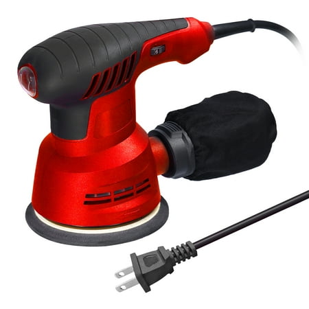 

300W Handheld Electric Eccentric Sander 5 Inch 125mm Sanding Plate Electric Sander Wood Processing Furniture Car Polishing Machine with Dust Box 6 Speed Regulation