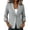 Gray, variant on 3/4 Sleeve Blazer for Women Solid Color Dressy Casual Open Front Button Suit Jacket LightWeight Work Office Outerwear