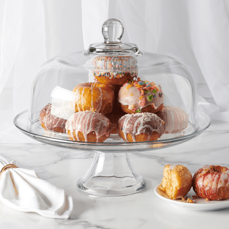 Anchor Hocking Glass Cake Stand with Dome, 2 Piece Set - Walmart.com