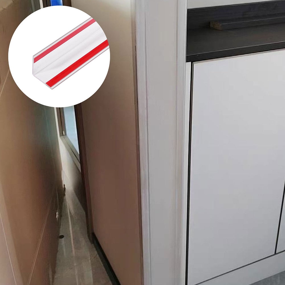 Self-Adhesive PVC Corner Protector Strips Transparent Edge Guard for Furniture & Walls Clear 400x40x40mm