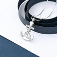 thumbnail image 5 of Rose Flower & Anchor Urn Necklace for Ashes Stainless Steel Cremation Ashes Jewelry for Human Pet, 5 of 6