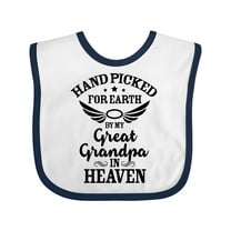 Inktastic Handpicked for Earth by My Great Grandpa in Heaven Boys or Girls Baby Bib