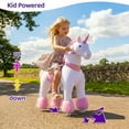 thumbnail image 4 of PonyCycle Ride on Unicorn Horse Toys Kids Ride on Horse Plush Rocking Walking Horse with Wheels for Boys and Girls 4-7 Years Ux402, 4 of 12