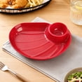thumbnail image 5 of Dumpling Serving Plate with Built-in Sauce Compartment Divided Snack Dish for Kitchen Dining Table Appetizer Sushi Dessert Home Daily Use Party Supplies, 5 of 7