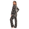 thumbnail image 2 of Just Love Thermal Fleece Pajamas for Women (Black - Snowflake, Small), 2 of 3