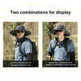 thumbnail image 3 of HBASD Wide Brim Solar Fan Outdoor Fishing Hat for Men, USB & Solar Powered Fan Hat with 2 Solar Fans, 360°UV Protection Sun Hat (A), 3 of 10