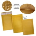 thumbnail image 4 of UOFFICE 2000 Kraft Bubble Mailers 4 x 8" - #000 Self-Sealing Padded Envelopes Bags, 4 of 12