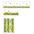 thumbnail image 1 of Calcomanía de pared con estampado de flores y hojas verdes vibrantes para decoración de sala de estar y dormitorio (AY926), 1 of 3