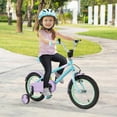 thumbnail image 2 of Costway 14" Kids Bike with Adjustable Saddle Handlebar Removable Training Wheels Handbrake Blue, 2 of 10