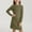 Army Green, variant on Girls Ribbed Shirt Dresses- Long Sleeve Casual Soft Knit Fall Midi Dresses Wine Size 6