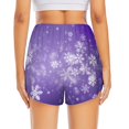 thumbnail image 4 of Haiem Snowfall Sky White Purple Women's 2 in 1 Running Shorts - Lightweight Athletic Workout Gym Yoga Breathable Sports Shorts Liner with Phone Pockets-XX-Large, 4 of 9