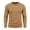 Khaki, variant on Men Long Sleeve Vertical Ribbed Crew Neck Tee Single Chest Pocket Four Way Stretch Slim Wrinkle Resistant Skin Friendly Layering Everyday Base Shirt Yellow S