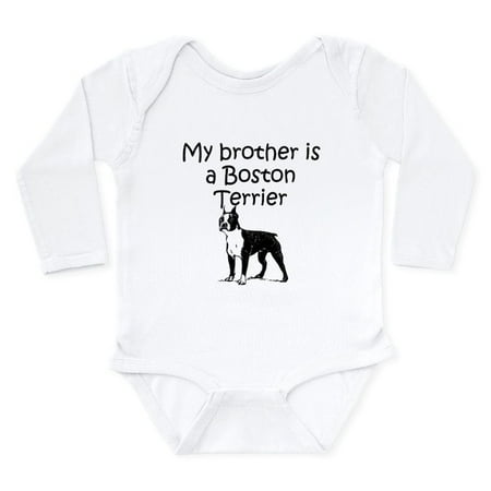 

CafePress - My Brother Is A Boston Terrier Body Suit - Long Sleeve Infant Bodysuit