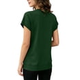thumbnail image 6 of Setooff Women's Casual Solid Short Sleeve Hoodless Sweatshirt Loose Front Pocket Top plus size tops shirts for women, 6 of 7