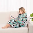 thumbnail image 4 of Corgi Dog and Flowers Blanket Hoodies for Kids 6-13YR Oversize Wearable Blanket Hoodies for Boys Girls Teens, 4 of 7
