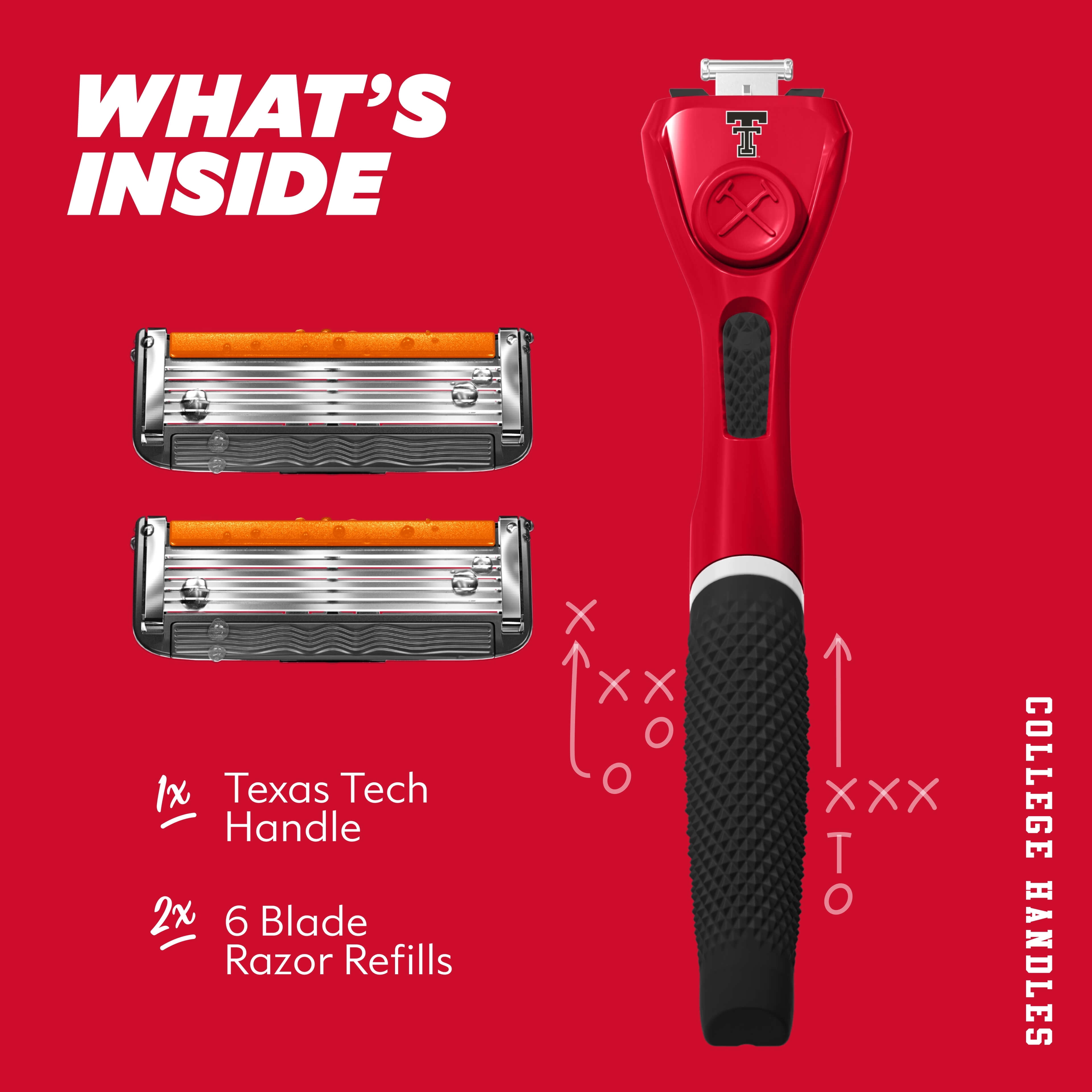 Dollar Shave Club Texas Tech 6-Blade Razor Starter Set