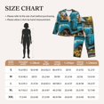 thumbnail image 4 of Fotbe Vintage Pickup Sunflower Dog Conjunto de Pijama de Manga Larga para Mujer con Estampado, Ropa de Dormir de 2 Piezas, Conjunto de Casa Suave y Cómodo con Bolsillos-Small, 4 of 7