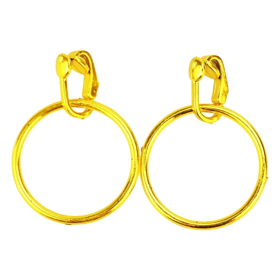 Leeye Gold Pirate Earrings, Halloween Cosplay Jewelry for Women, Large Dangle Earrings for Pirate Party Dress Up Accessory, One Size, 0.03 lb