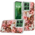 thumbnail image 2 of XPM for Motorola Moto G 5G 2025 Phone Case, Epoxy Glitter Flowers Bling 3D Butterfly Fashion TPU Hybrid with Shockproof Protection Cover for Moto G 5G (2025) (Rose Gold), 2 of 8