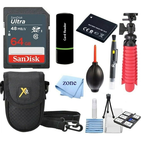 Accessory Kit for Canon PowerShot ELPH 190 Digital Camera