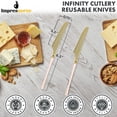thumbnail image 2 of Impresserve Plastic Disposable Knives, Infinity Design, Pink & Gold, 20 Count, 2 of 5
