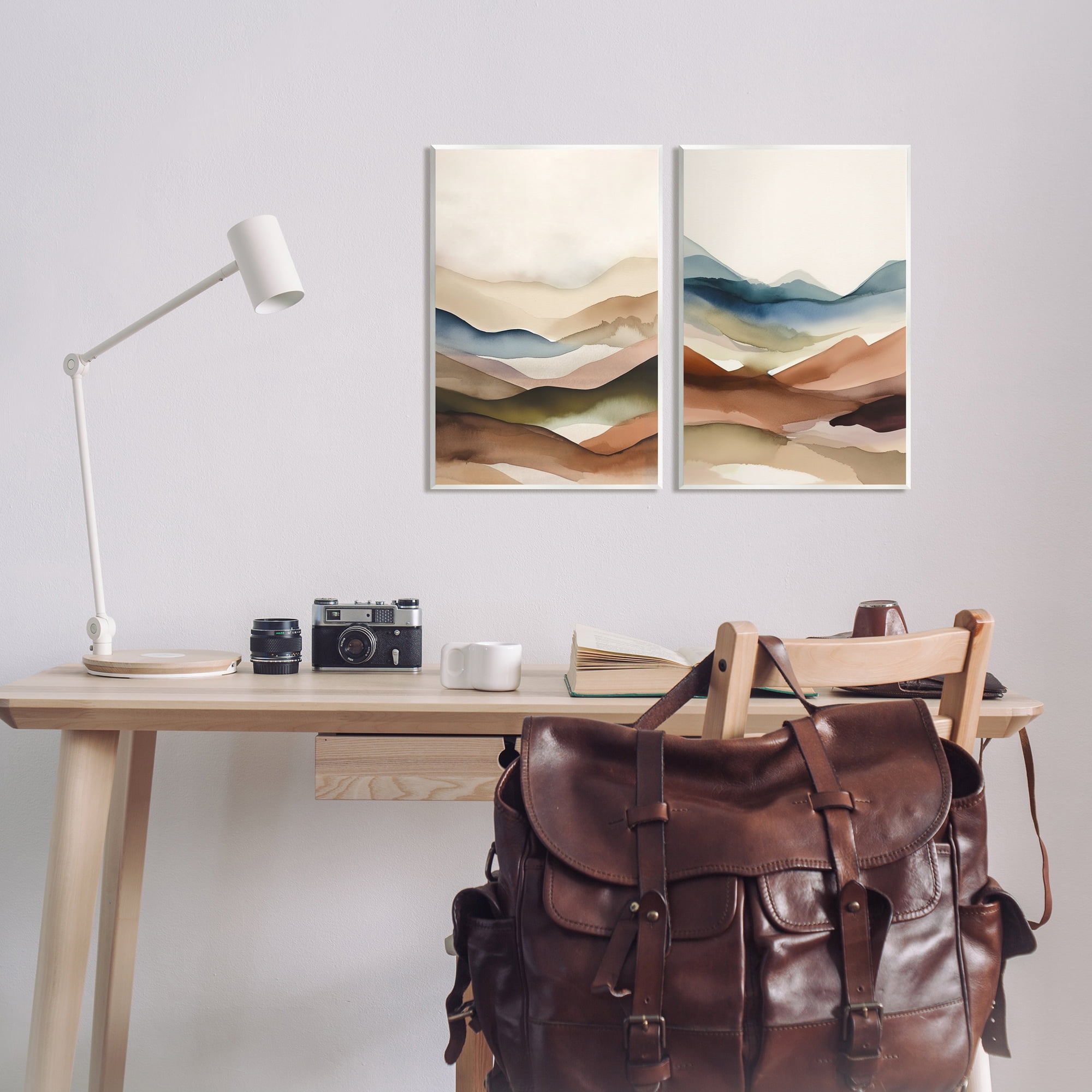 Stupell Industries Abstract Desert Dunes Landscape Painting Unframed Art Print Wall Art, 13 x 19