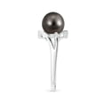 thumbnail image 3 of ANGARA Solitaire Tahitian Cultured Pearl Bypass Split Shank Ring in 14K White Gold for Women | June Birthstone, Birthday, Anniversary, Jewelry Gift for Women | Pearl Ring, 3 of 9