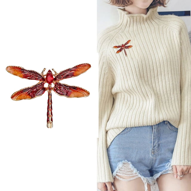 EGNMCR Broches et Épingles pour Femmes Broche Vintage pour Femmes en Strass Insecte Épingle Cadeau Épingle Broche