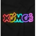 thumbnail image 2 of XOMG POP Rainbow Neon Glow Sign Logo Women Crewneck Sweatshirt Brisco Brands S, 2 of 6