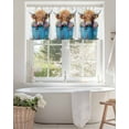 thumbnail image 4 of Highland Cattle Valances for Windows Farmhouse Cow Funny Animal Valance Rod Pocket Light Filtering Short Window Treatments Curtains for Kitchen Bathroom Living Room Bedroom, 1 Panel, 42 x 18 Inch, 4 of 7