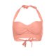 thumbnail image 3 of Traje de baño multicolor sexy a la moda para mujer, tops de bikini de cintura alta fruncidos con cuello halter Fridja nalpqowj19596, 3 of 4