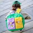 thumbnail image 3 of Mochila escolar para bebés de 3 a 5 años, mochila pequeña de moda para niños, bolso de viaje con hombro con contraste de colores de dibujos animados para niñas, 3 of 3