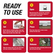 PIC Humane Catch and Release Mouse Traps, 7.5 x 0.75 inches, 2 Count, 4 Pack
