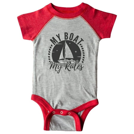 

Inktastic My Boat My Rules Sailing Captain Gift Baby Boy or Baby Girl Bodysuit
