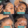 thumbnail image 3 of Peluca con encaje en la parte delantera Pinketer Deep Wave, 100% cabello humano, 24 pulgadas, 3 of 8