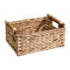 thumbnail image 3 of Cesta de almacenamiento, cesta de mimbre decorativa con asas, cesta rectangular tejida de escritorio 32 cm x 22 cm x 16 cm, 3 of 9