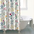 thumbnail image 4 of Pioneer Flower Floral Print Pattern Shower Curtain 84"x72" ,Bathroom Decorative Shower Curtains Set with 12 Hooks,Modern Waterproof Washable Shower Curtain, 4 of 6