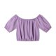 thumbnail image 5 of Conjunto moderno para el día: top con cuello cuadrado y mangas abullonadas y pantalones de pierna ancha - Poliéster - Ropa informal/de vacaciones, 5 of 8